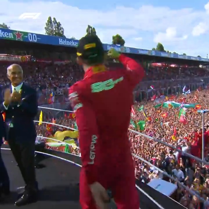 "He won in Spa... he wins in Monza!" 🤩 Listen to the Tifosi after Charles Leclerc took victory in 2019! 🔊🇮🇹 #F1
