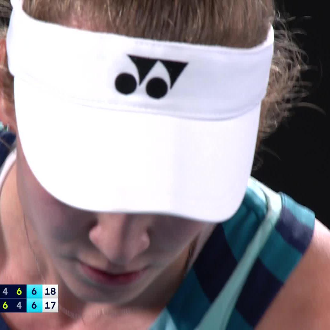 Down 18-17, facing match point and Anna Blinkova does this... Simply out of this world. #AusOpen • #AO2024 • Wide World of Sports • ESPN • @eurosport • WOWOWテニス