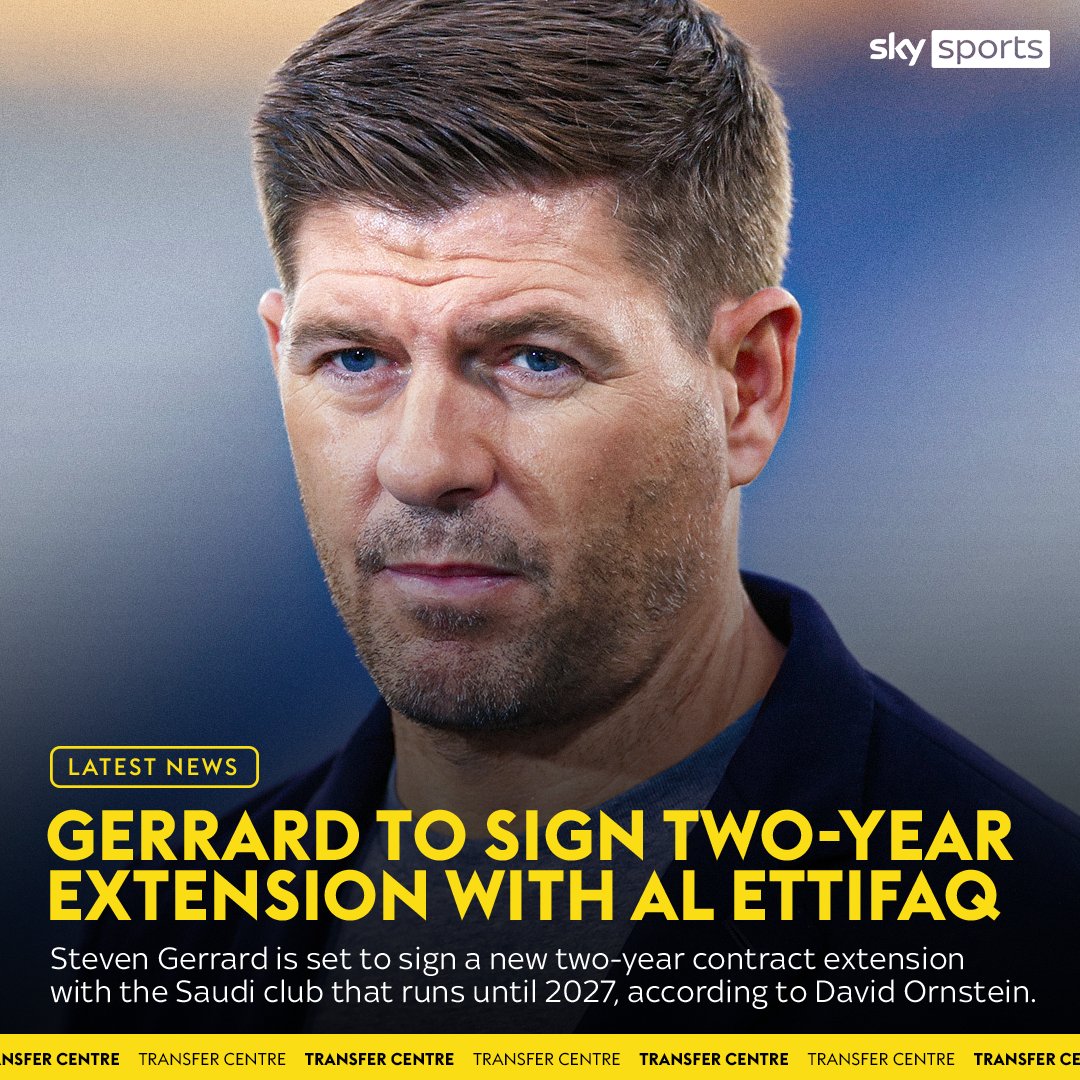 BREAKING: Al Ettifaq are in advanced talks to extend Steven Gerrard's contract 👔✅ In the summer he signed a two-year deal to 2025, he is now set to extend to 2027 🇸🇦