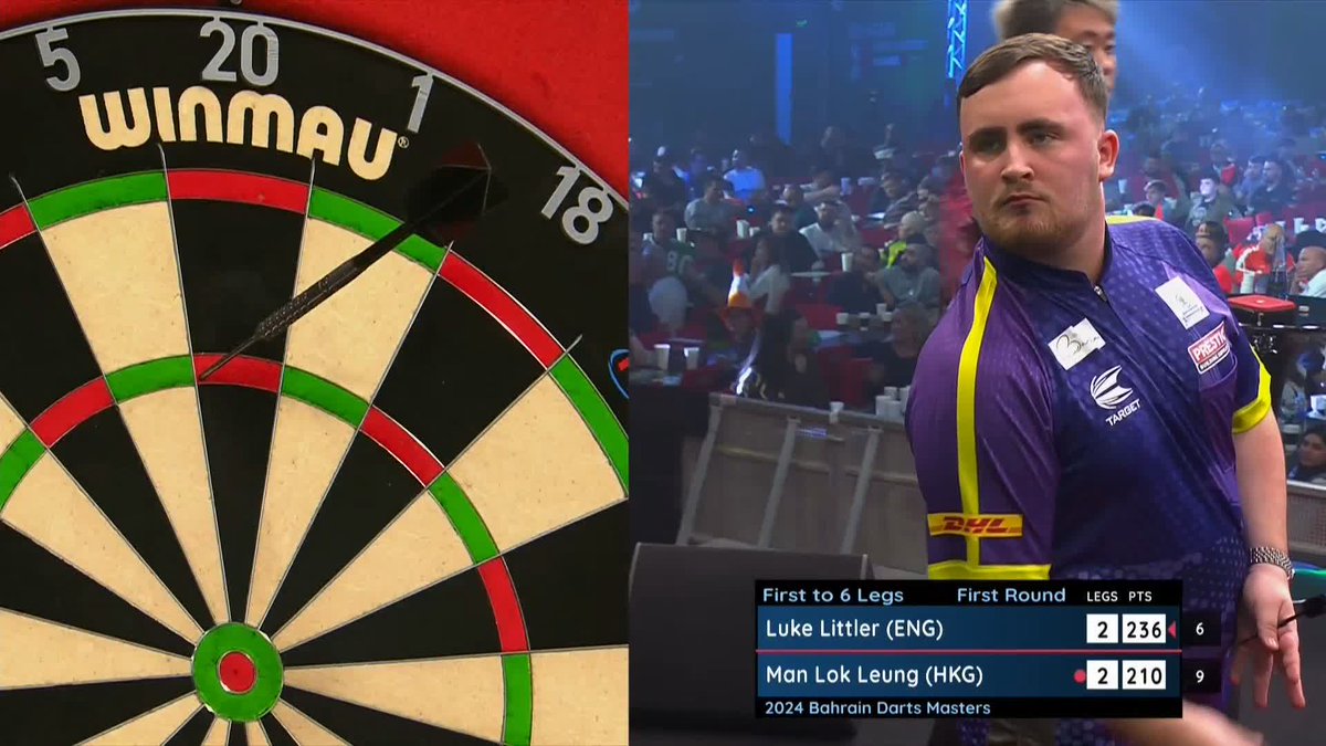 151 FROM LITTLER!!! What a finish that is from Luke Littler... He's turned this game around with a stunning checkout. 📺 #BahrainDarts24