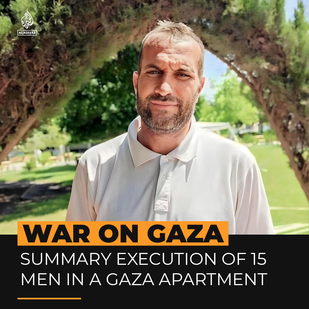 A Palestinian family in Gaza says they witnessed the summary execution of 15 men when Israeli soldiers raided their apartment last month.