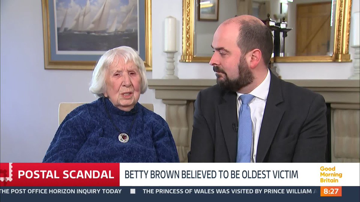 'Taking everything into consideration it was over £100,000...that was our life savings.' Former sub-postmistress Betty Brown, believed to be oldest victim of the Horizon scandal, has blamed Post Office bosses for ‘destroying her life’.