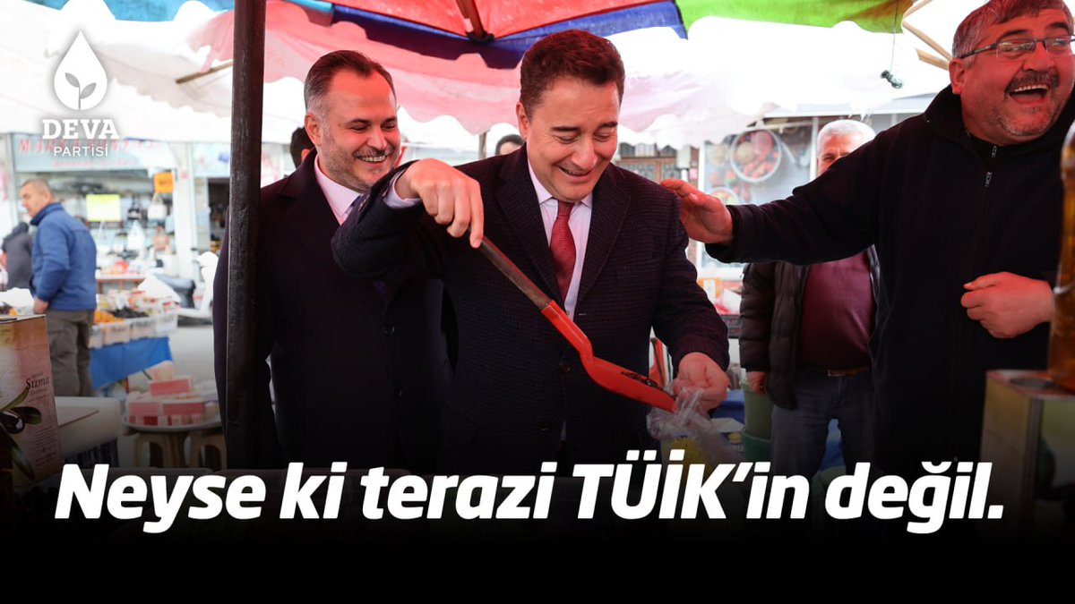 Neyse ki terazi TÜİK’in değil :)