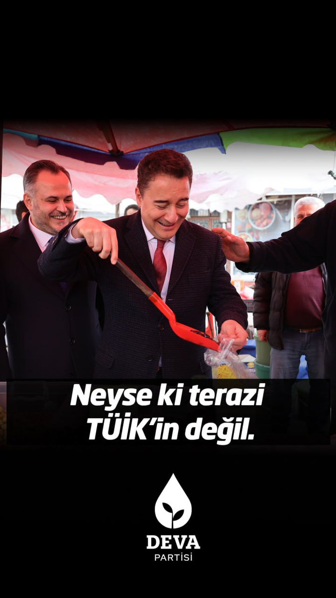 Neyse ki terazi TÜİK’in değil :)