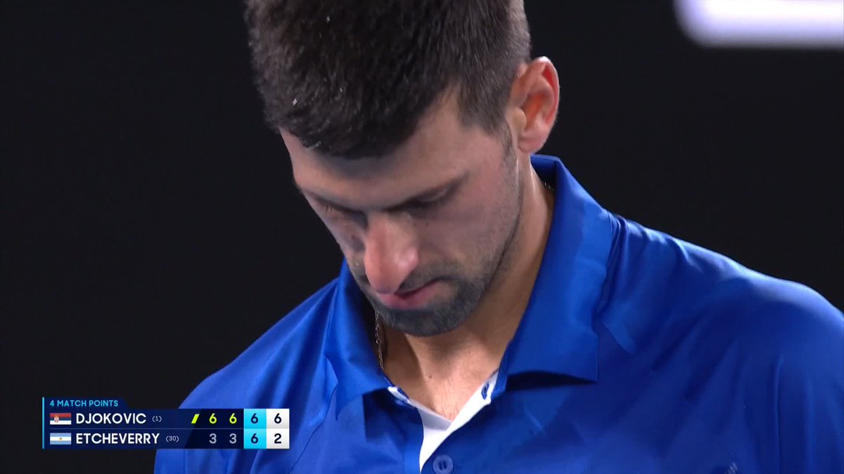 Too strong. Too clean. Too good. Novak Djokovic cruises into the fourth round with a 6-3 6-3 7-6(2) victory over Tomas Martin Etcheverry. #AusOpen • Wide World of Sports • ESPN • @eurosport • WOWOWテニス