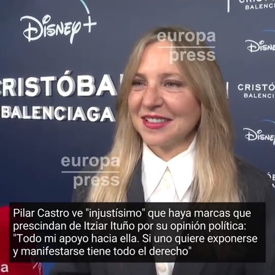 La actriz Pilar Castro ve "injustísimo" que haya marcas que prescindan de Itziar Ituño por su opinión política: "Todo mi apoyo hacia ella. Si uno quiere exponerse y manifestarse tiene todo el derecho"