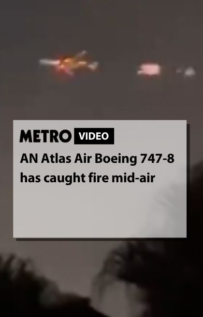 BREAKING: An Atlas Air Boeing 747-8 from Miami International Airport has caught fire mid-air This is a developing story so make sure to follow us for any updates