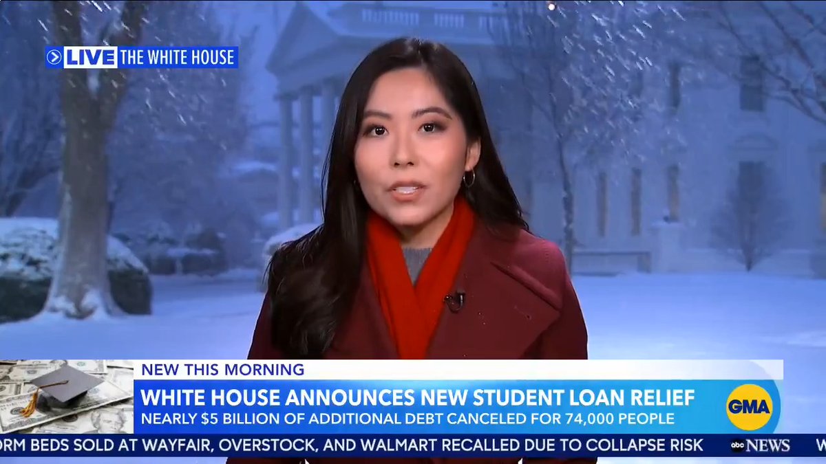 Reporter: President Biden just announced he is canceling nearly $5 billion in student loan debt for 74,000 borrowers. These are public servants including teachers, firefighters, and nurses. Biden is using all the tools he can, making good on his promise