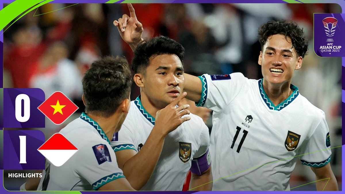 🎥 HIGHLIGHTS | 🇻🇳 Vietnam 0️⃣-1️⃣ Indonesia 🇮🇩 Asnawi Mangkualam seals a first win for Team Garuda at #AsianCup2023! Match Report 🔗 #HayyaAsia | #VIEvIDN