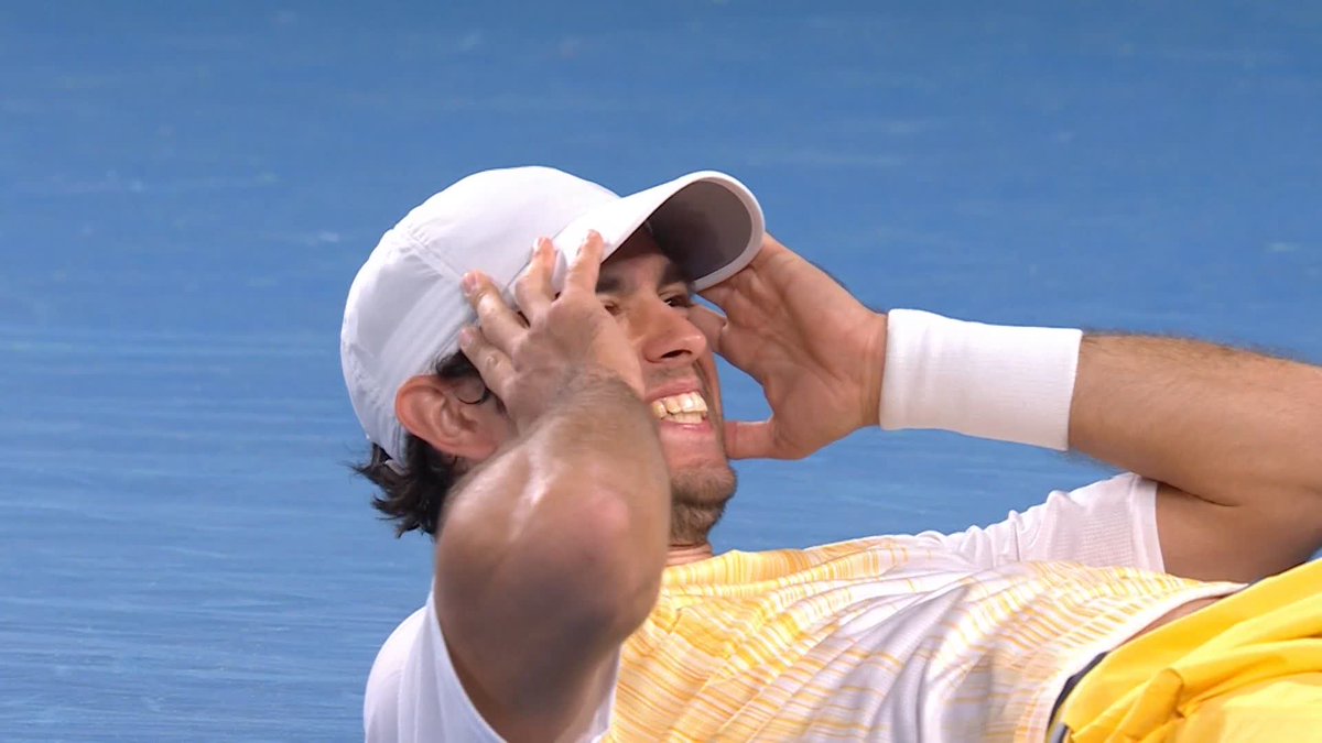 A HISTORIC MOMENT! 🇵🇹 The story of Nuno Borges grows, he is into the second week of a Grand Slam for the first time after toppling the No.13 seed Grigor Dimitrov 👏 #AusOpen • #AO2024 • Wide World of Sports • ESPN • @eurosport • WOWOWテニス