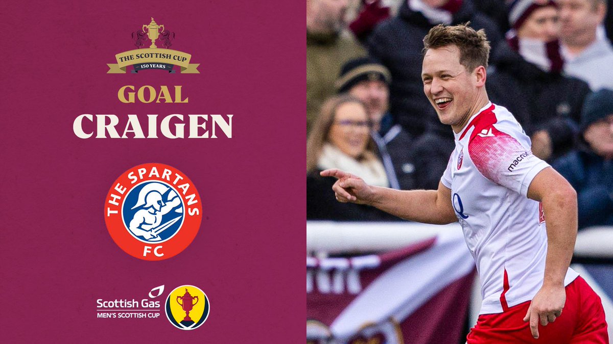 🎙️ "This is why we love the Scottish Cup!" A superb strike from James Craigen has @spartansfc level against Heart of Midlothian FC 🚀 ➡️ Watch live: #ScottishCup