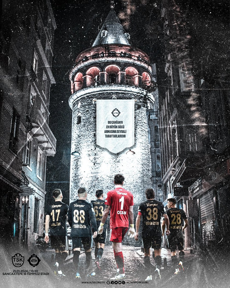 Trendyol 1. Lig 19. Hafta🏁 🆚Tuzlaspor 🗓21 Ocak 2024 ⏰13:30 🏟️Sancaktepe 15 Temmuz Stadı 📲#TUZvALT | #BüyükAltay