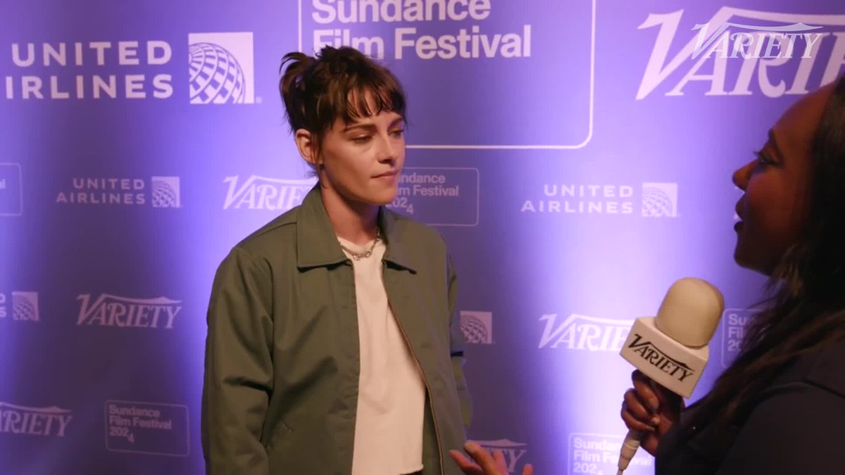 Kristen Stewart talks about working with her co-stars on "Love Lies Bleeding" and "Love Me," which are both premiering at Sundance this year. | Variety Sundance Cover Party presented by United Airlines