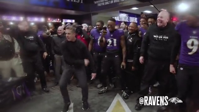 Ravens locker room was hilarious after advancing to the AFC Champ 😂 (via Baltimore Ravens)