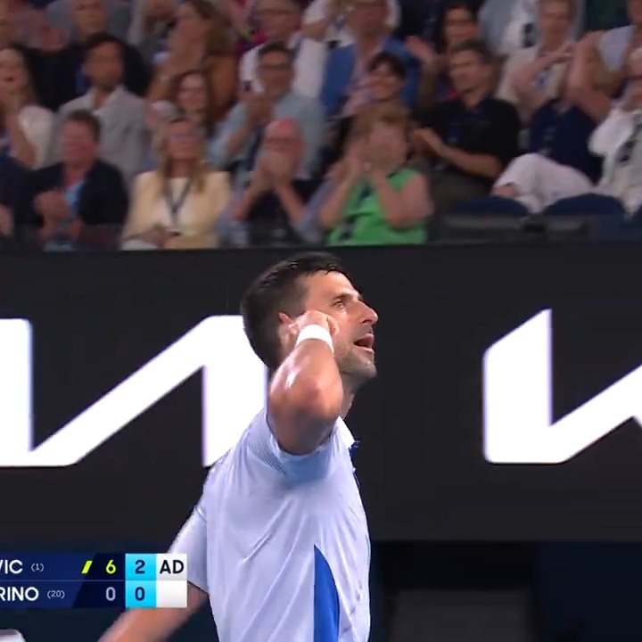 Impenetrable 🧱 Unrelenting and remarkable from the reigning champ. Novak Djokovic • #AusOpen • Wide World of Sports • ESPN • @eurosport • WOWOWテニス • #Kia • #MakeYourMove • Kia Worldwide