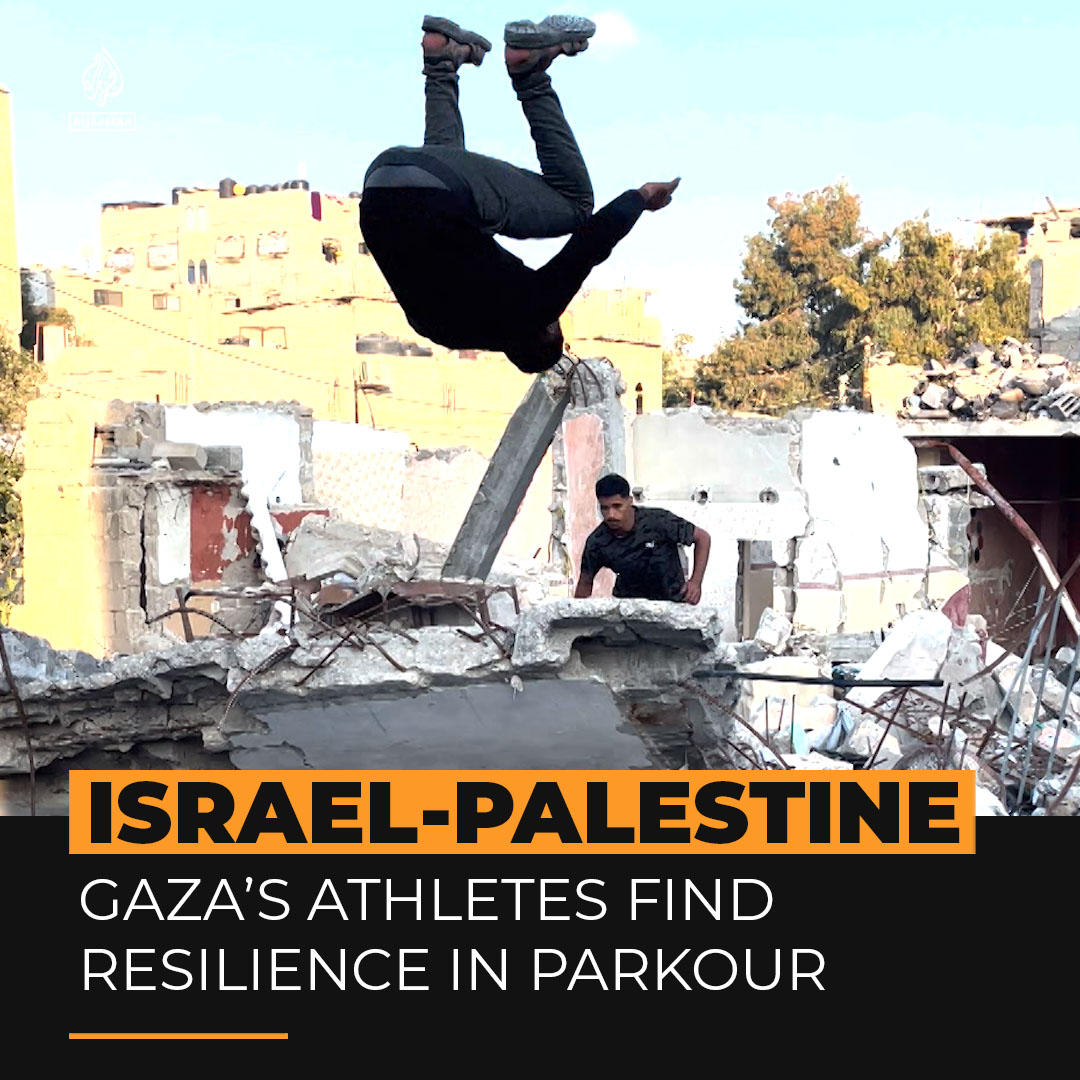 “Our resolve to live is stronger than ever.” Young Palestinians in southern Gaza are finding resilience through parkour by turning neighbourhoods, destroyed by Israeli bombing, into arenas for their favourite sport ⤵️