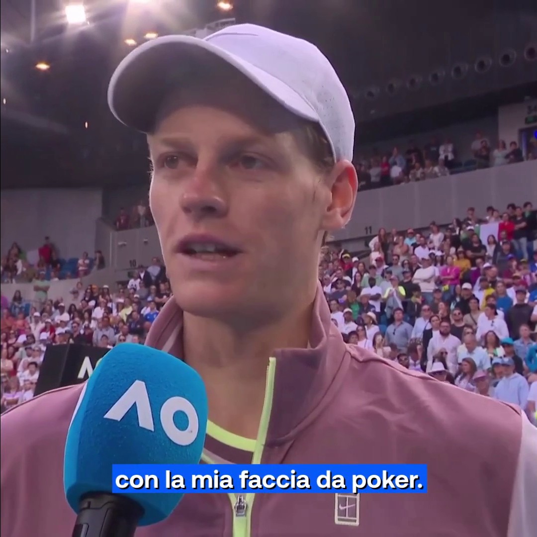 Il segreto per non mostrare emozioni... la faccia da poker 😶♠️ #EurosportTENNIS #AusOpen #AO2024 #Sinner #Khachanov #Tennis