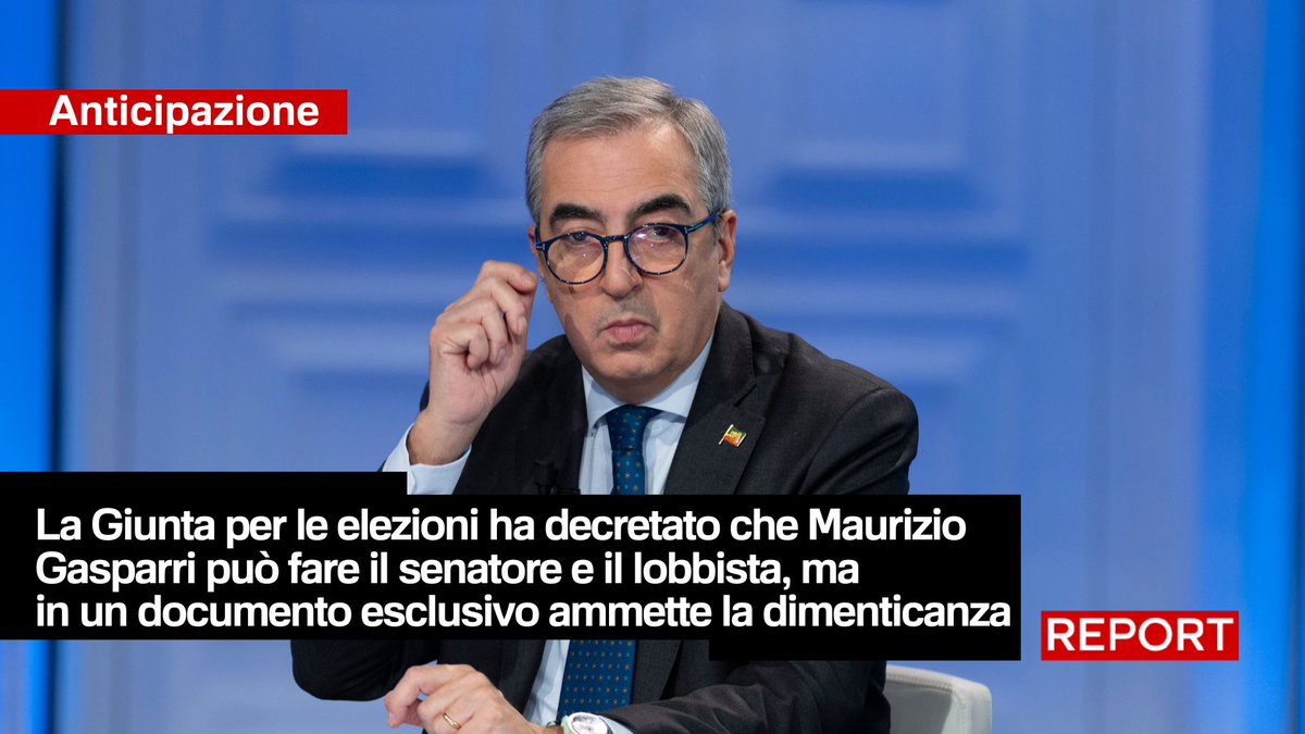 La Giunta per le elezioni ha decretato che Maurizio Gasparri può fare sia il senatore sia il presidente di Cyberealm, società di cyber sicurezza con il compito di fare anche attività di lobbying. Ma in un documento esclusivo ammette la dimenticanza. Ne parliamo alle 20.55 su Rai3