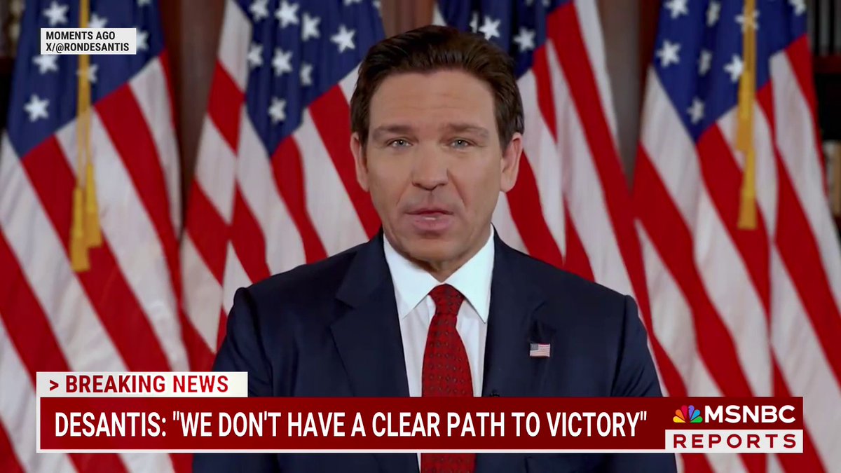 DeSantis: “We don’t have a clear path to victory. Accordingly, I am today suspending my campaign… It’s clear to me that a majority of Republican primary voters want to give Donald Trump another chance.”