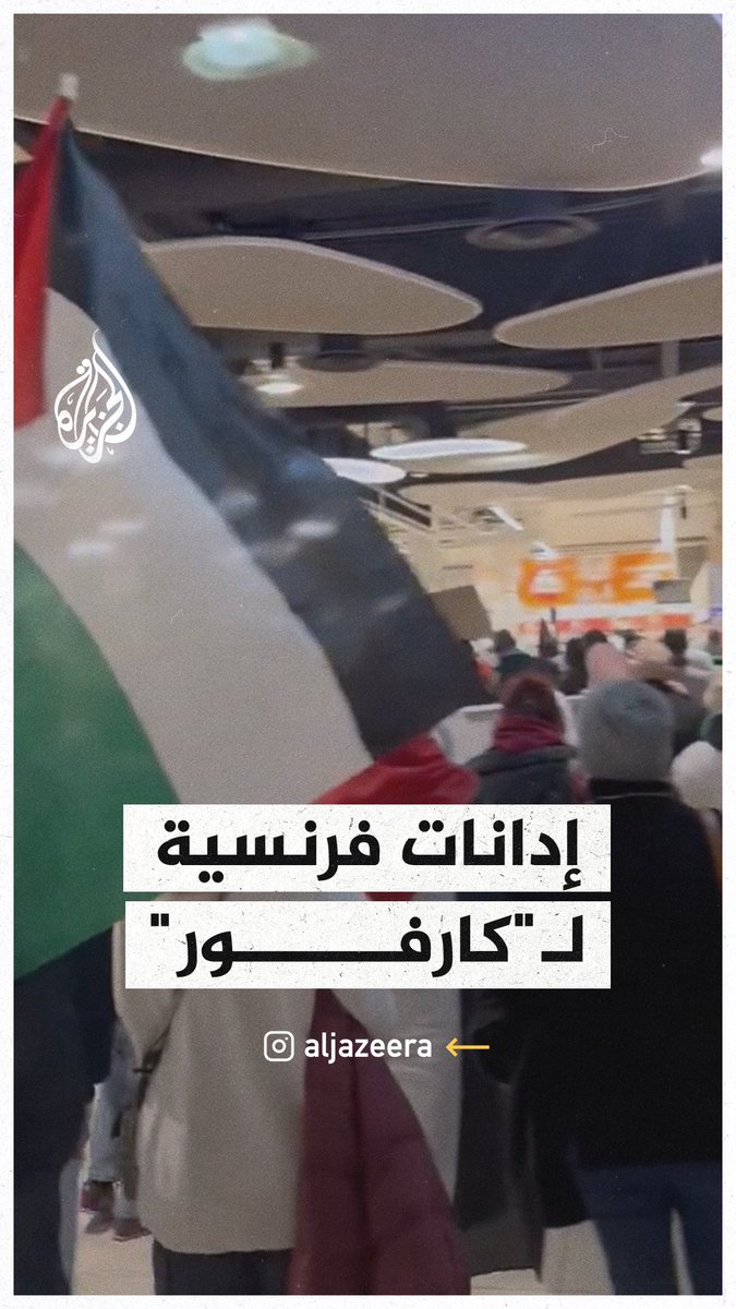 "قاطعوا كارفور دعما لفلسطين".. وقفات أمام فروع كارفور بعدد من المدن الفرنسية احتجاجا على دعمه لإسرائيل #حرب_غزة