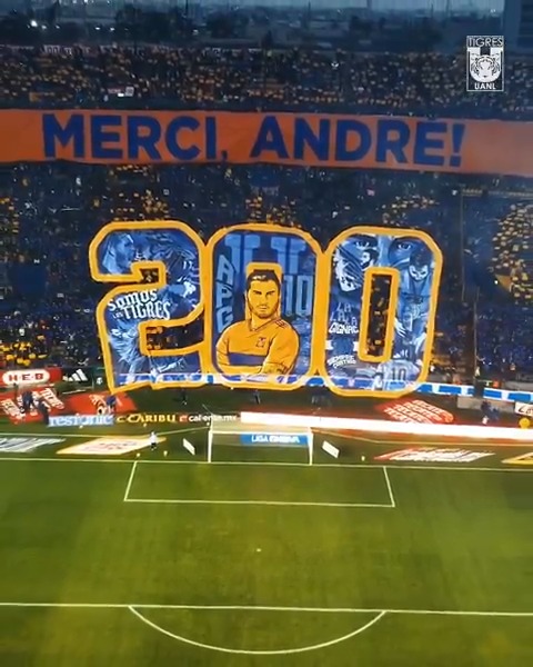 Lโhommage vibrant de lโEstadio Universitario pour les 200 buts de Gignac avec les Tigres ๐ฏ๐ซ๐ท ๐๐๐๐๐๐๐๐๐๐๐๐ ! โจ (Club Tigres ๐ฏ)