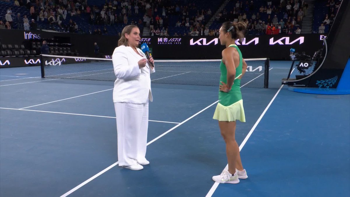 Contrary to the old saying, you should *always* meet your heroes. Just ask Qinwen Zheng about her meeting with Li Na! #AusOpen • #AO2024