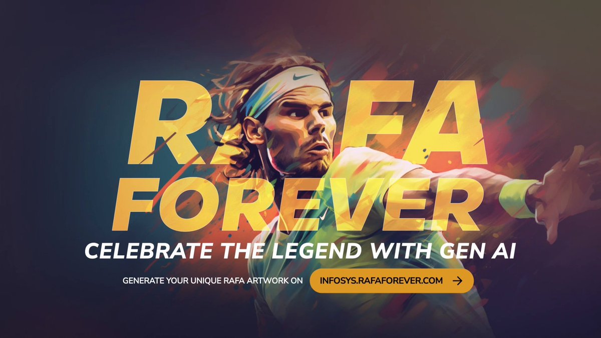 We are delighted to announce the launch of our new #GenAI platform with Rafa Nadal. Unleash your creativity through generative AI artwork using the link and share on social media using #RafaForever.