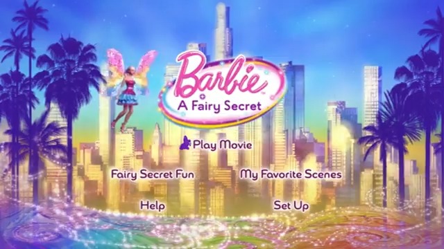 barbie: a fairy secret - dvd menu