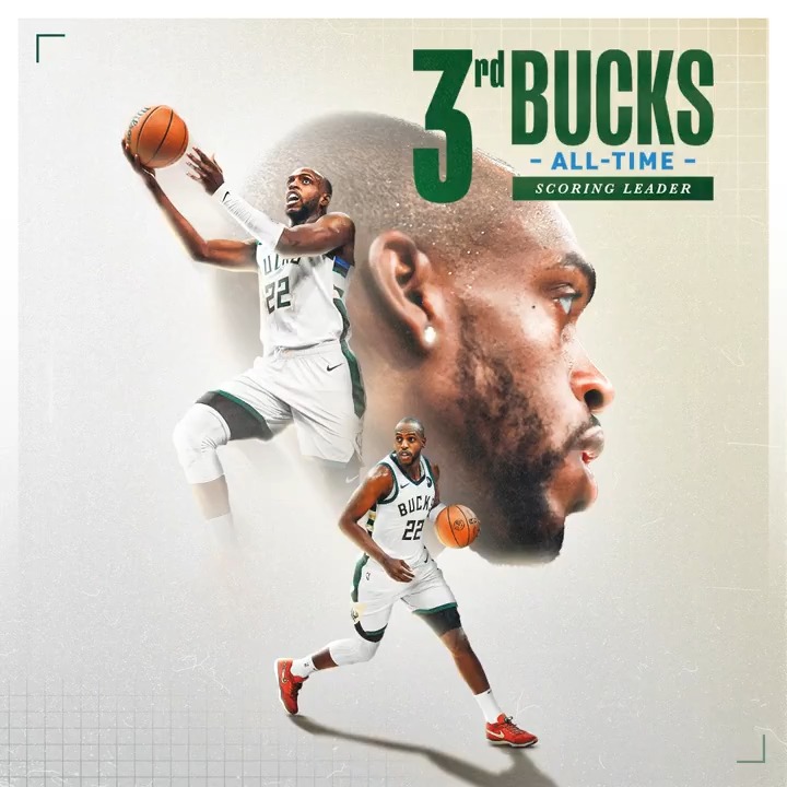 12,012 points and counting. What a career thus far for Khris Middleton.