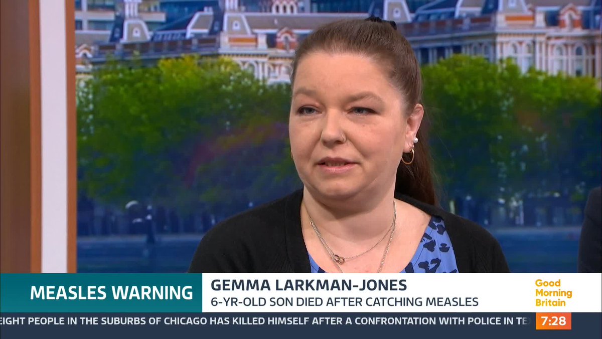 Gemma Larkman-Jones lost her son Sam at just 6 years old from complications of measles. She is urging parents to vaccinate their children. This comes in the face of an NHS campaign aiming to boost MMR vaccination uptake as cases of measles soar across the UK.
