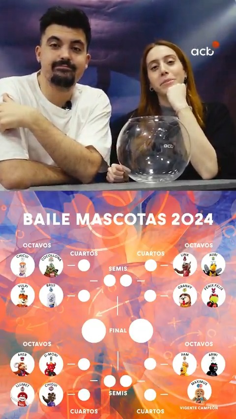 🥁🥁🥁🥁🥁 Llega el 𝙈𝙊𝙈𝙀𝙉𝙏𝙊 más DESEADO del año... Vuelve la 𝐜𝐨𝐦𝐩𝐞𝐭𝐢𝐜𝐢𝐨́𝐧 más 𝐞𝐬𝐩𝐞𝐫𝐚𝐝𝐚. Vuelve la 𝐥𝐮𝐜𝐡𝐚 por el título más 𝐝𝐢𝐬𝐩𝐮𝐭𝐚𝐝𝐚. ¡Vuelve el #BaileDeMascotas de #LigaEndesa y ya conocemos el CUADRO DE EMPAREJAMIENTOS!