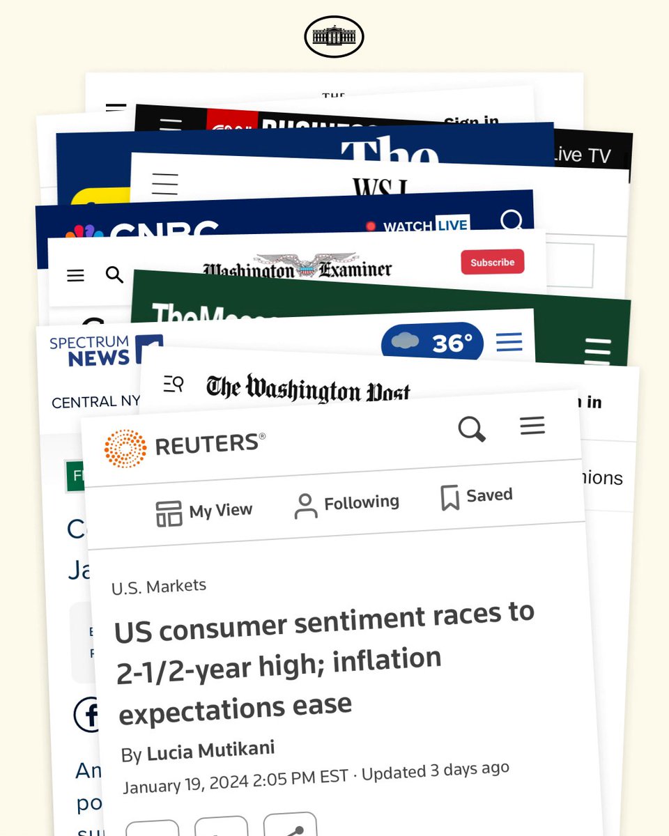 Consumer sentiment surged by 29% over the past two months – the biggest two-month jump in more than 30 years. President Biden’s economic plan is delivering results, and more Americans are feeling them.