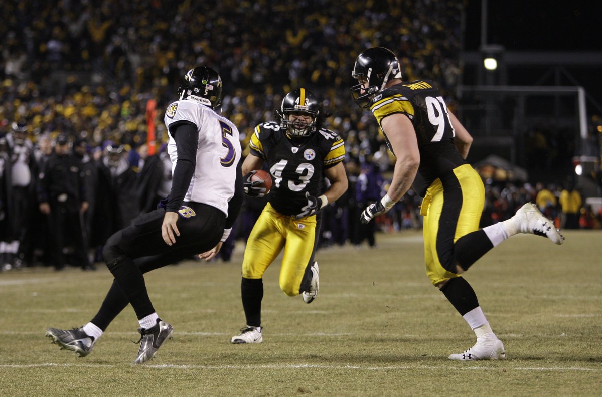 Where were you when Troy Polamalu sealed the Steelers' trip to the SB with this pick-6? 👀