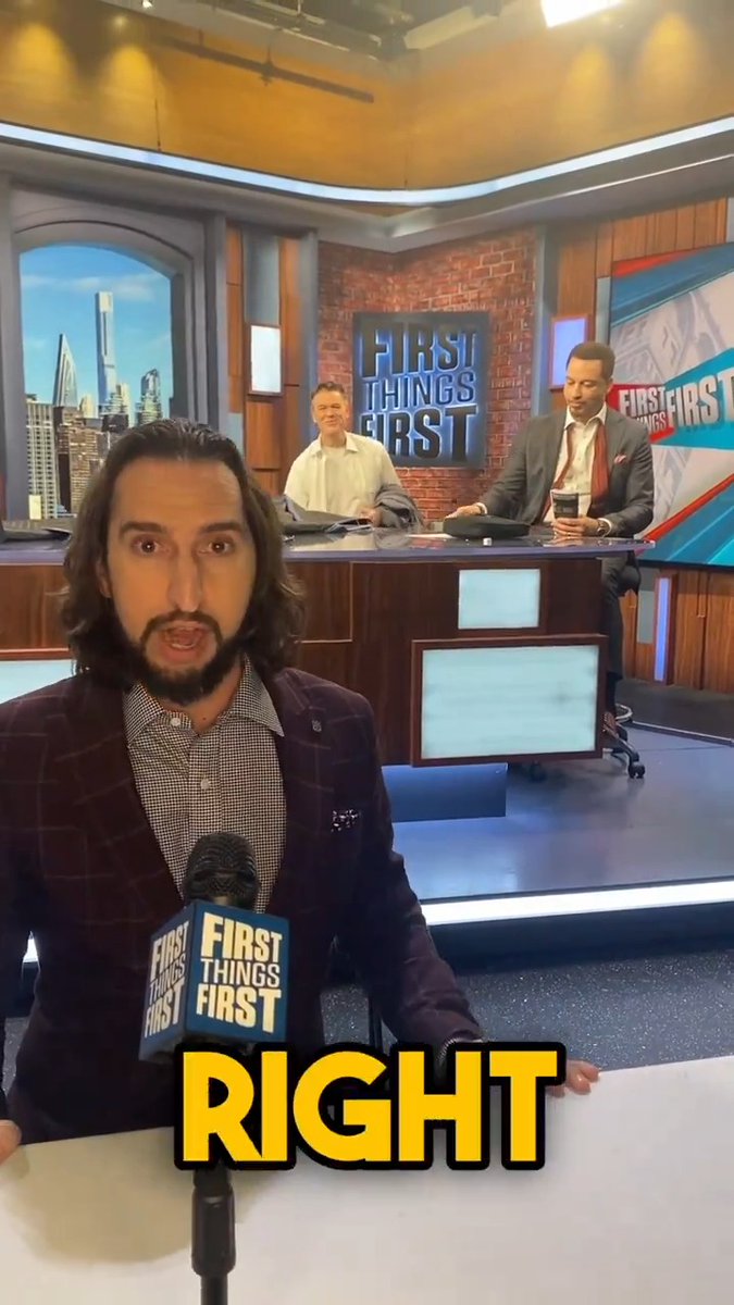 “I said, shut up Nerd.” 😅 Wildes, nick wright and Chris Broussard address the media during FTF’s postshow press conference following Tuesday’s 01.23 show