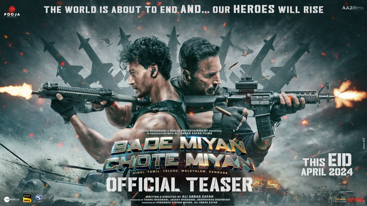 Dil se soldier, dimaag se shaitaan hai hum. Bachke rehna hum se, हिंदुस्तान हैं हम! 🇮🇳🫡 #BadeMiyanChoteMiyanTeaser out now!