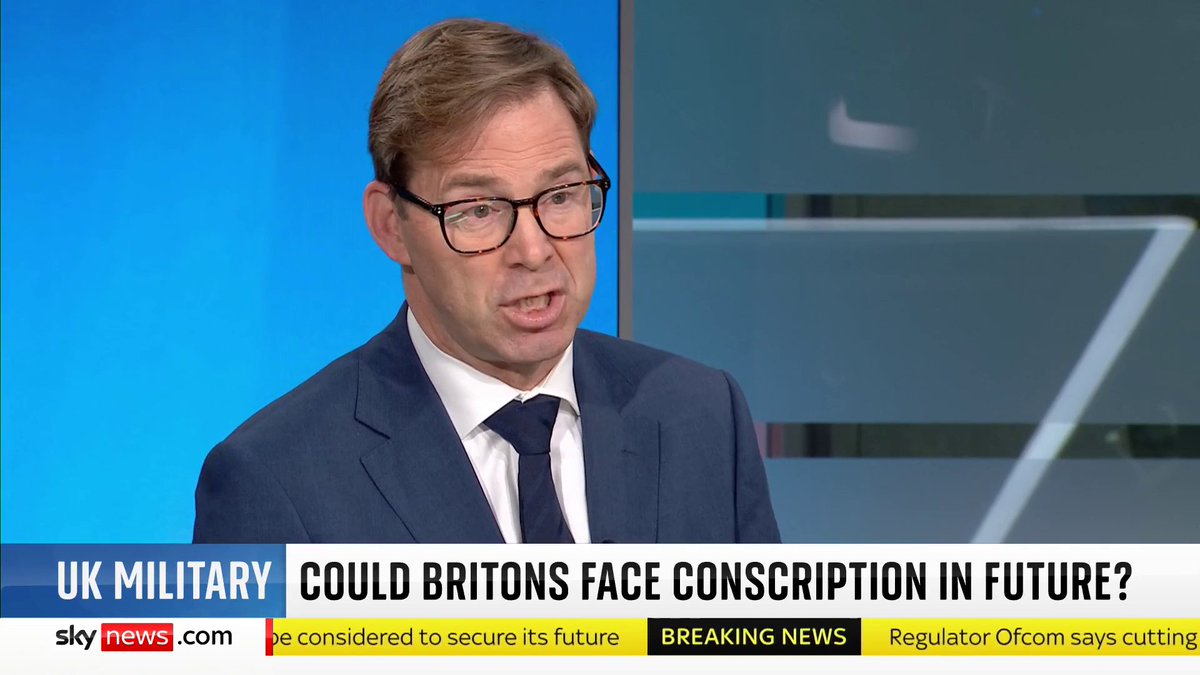 General Sir Patrick Sanders suggests 'if we go to war with Russia, we could find that our youth may have to be conscripted' Kay Burley speaks to Tobias Ellwood about the issue ⬇️ 📺 Sky 501, Virgin 602, Freeview 233 and YouTube