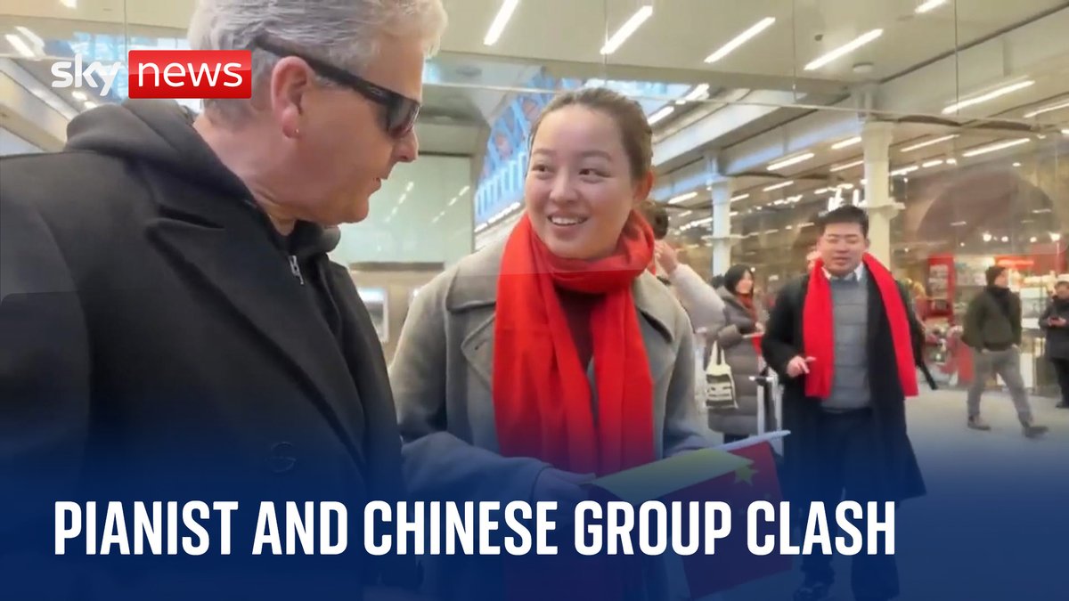 The piano at St Pancras international station has been sealed off after a video of a dispute between a pianist and a group of Chinese people went viral. The group objected to their faces being filmed as the pianist was livestreaming to his YouTube channel