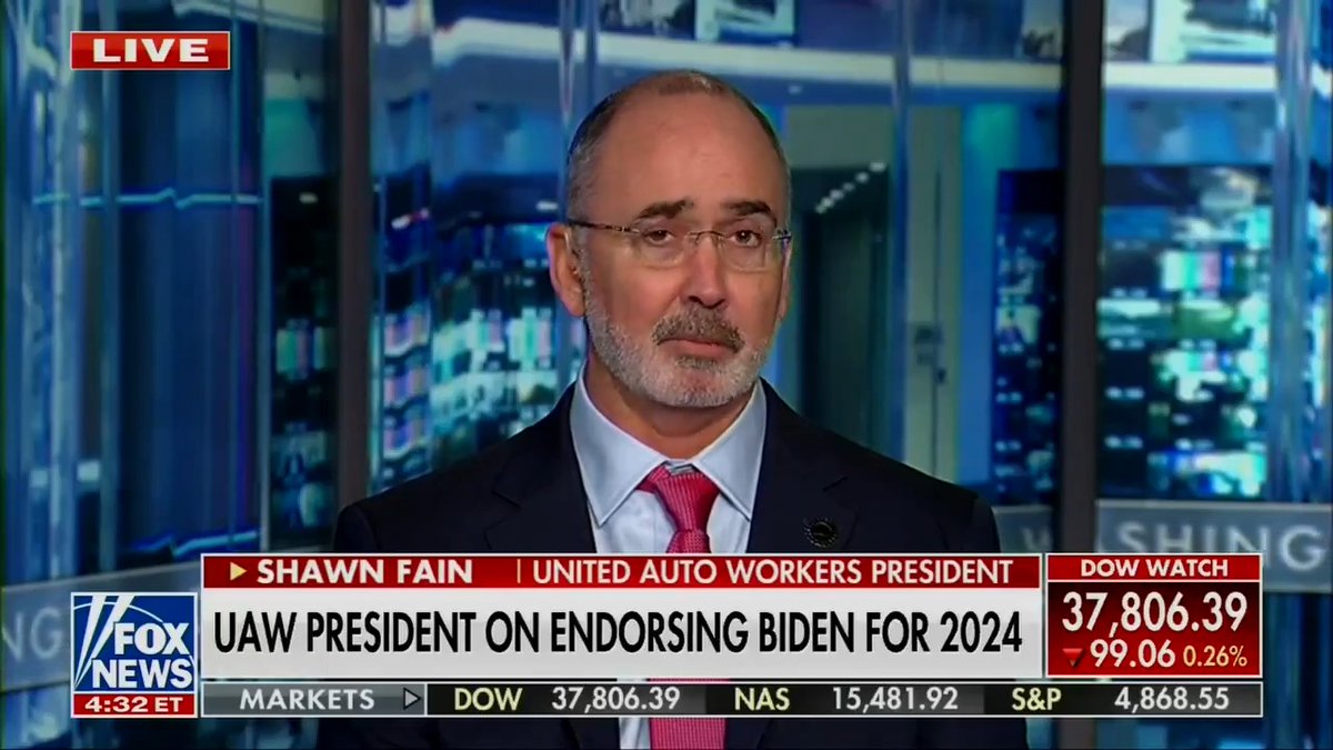 UAW President Fain to Fox: Trump killed organizing contracts and did nothing to support workers on strike. President Biden helped us save communities, bring plants back to life, and stood with members on the picket line