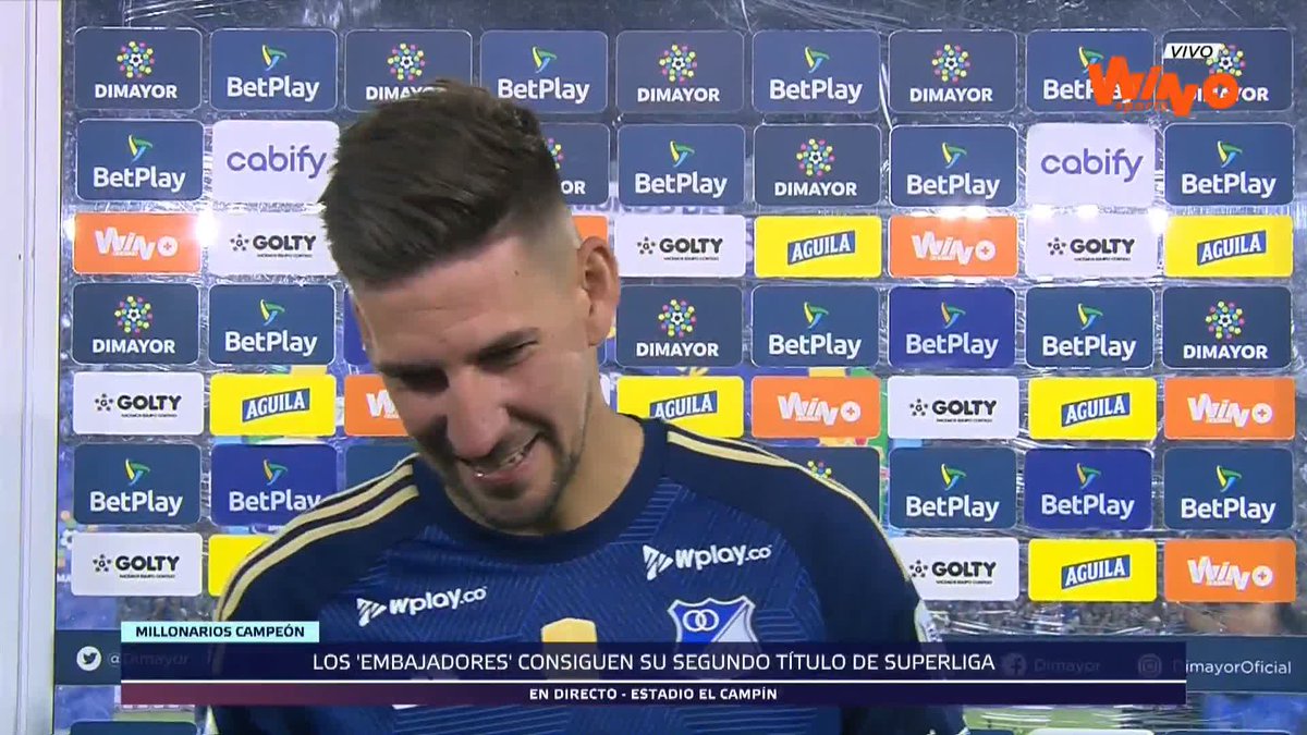 🔵🏆 “Siempre lo dije desde el primer momento que me llamaron, no lo dudé de venir esta institución tan grande”, dijo Santiago Giordana, delantero de Millonarios. #SUPERLIGAxWIN