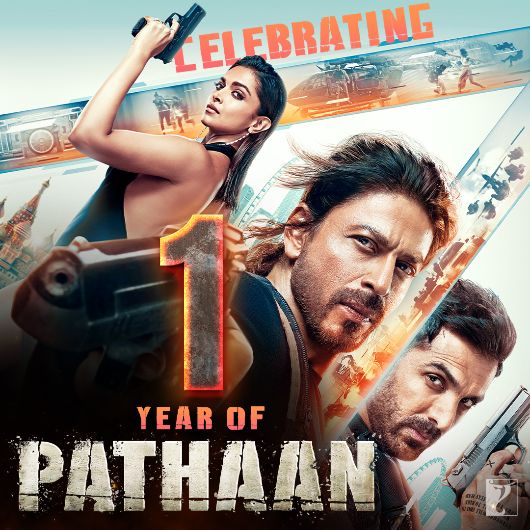 One year to the film that created history and got us all joining the party with Pathaan! Celebrating #1YearOfPathaan