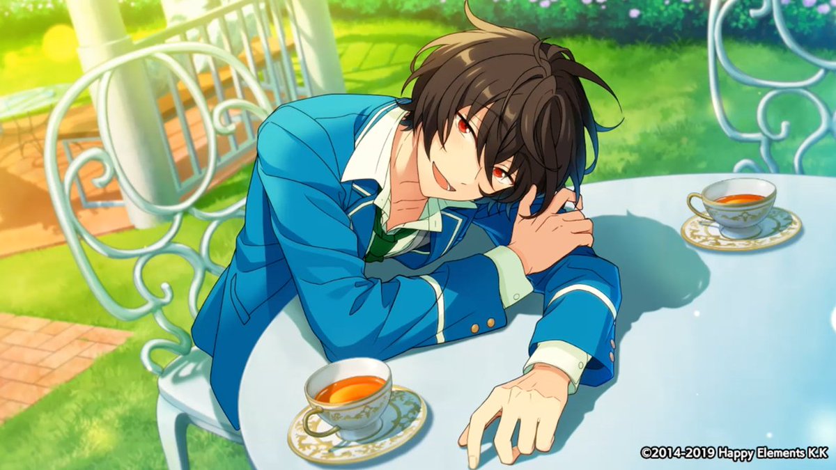 (3/3)【お知らせ】 ⭐5 朔間 凛月のカードは開花前スチルが動く「エモーション」付き💓 アイドルストーリー[まどろみの黒騎士]のスチルシーンでエモーションが発生するほか、凛月のカードを獲得するとマイルームのイラスト表示で「エモーション」が選択可能になります♪ #あんスタ