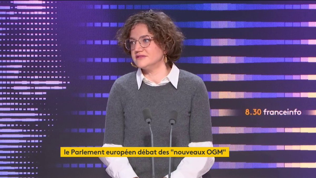 Nouveaux OGM : "Des OGM restent des OGM et pour les écologistes c'est non", explique Marie Toussaint, tête de liste écologiste aux élections européennes. "C'est la nature qui nous aide à régler les problèmes."