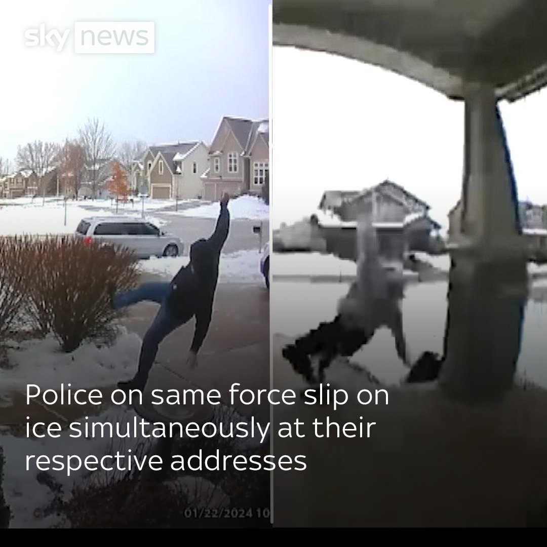 Falling on ice is bad enough, but doing it at precisely the same time as a colleague in a totally different part of town would seem implausible.