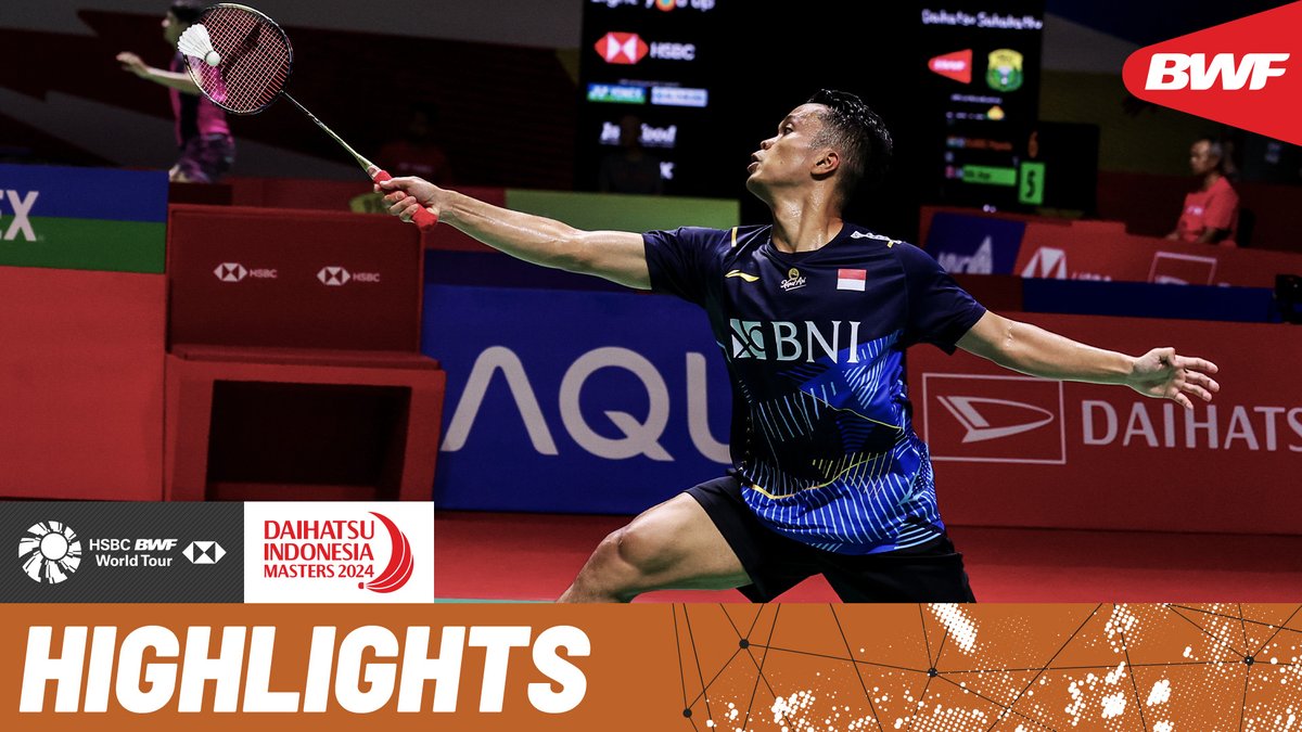 Home favourite Anthony Sinisuka Ginting 🇮🇩 faces off against Leong Jun Hao 🇲🇾. #BWFWorldTour #IndonesiaMasters2024