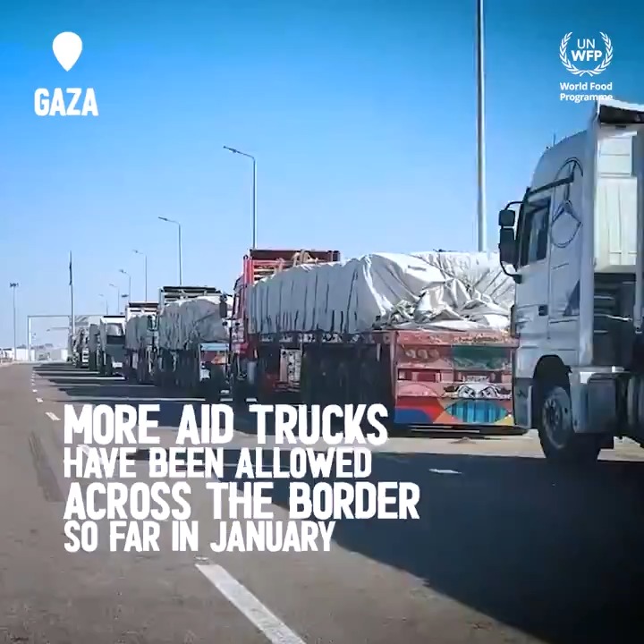 More World Food Programme trucks have been allowed into Gaza, including the north, for the 1st time since November’s humanitarian pause. Yet, areas with the greatest needs are still largely inaccessible. Unhindered humanitarian access is critical to prevent famine.
