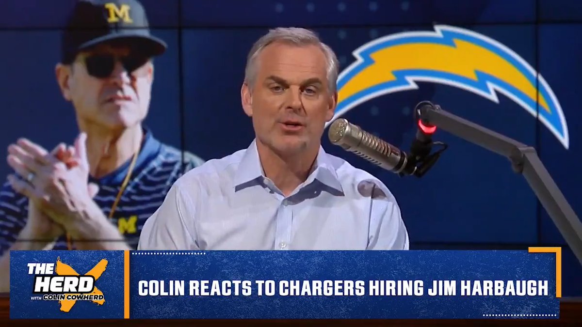 "Jim Harbaugh enters the NFL again as a top four or five head coach." — @ColinCowherd