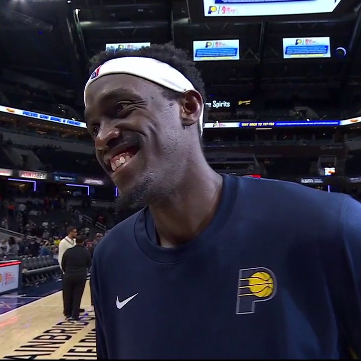 Siakam feels the love in Indy after a triple-double in his first win with the #Pacers: "I appreciate every single fan out there, every single supporter. I want to make this home so I'm excited that everyone is embracing me and I just want to continue to work hard for them."