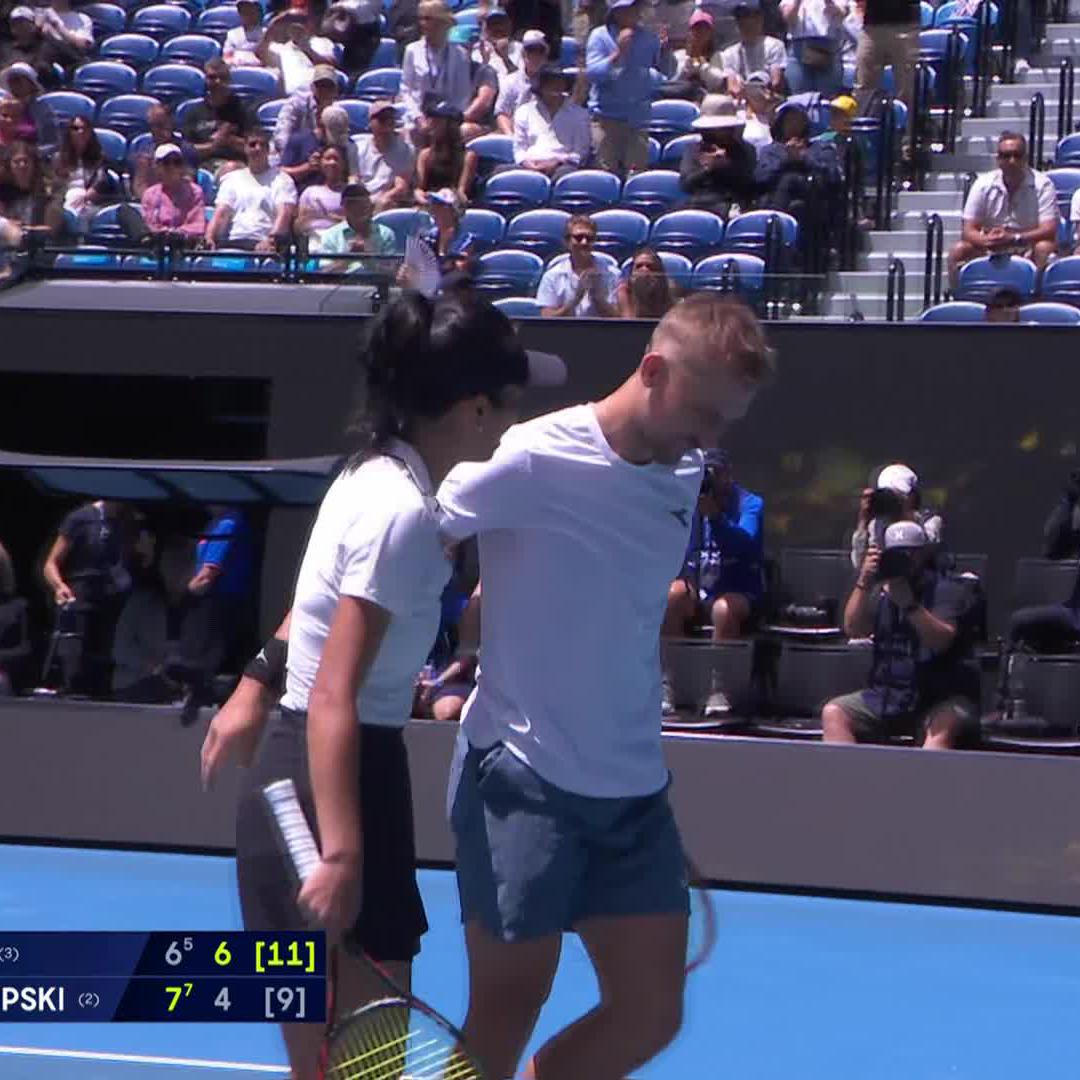 Title town for Su-Wei Hsieh &amp; Jan Zielinski 🏆 They save a championship point to defeat Krawczyk &amp; Skupski 6-7(5) 6-4 [11-9] in the mixed doubles final!
