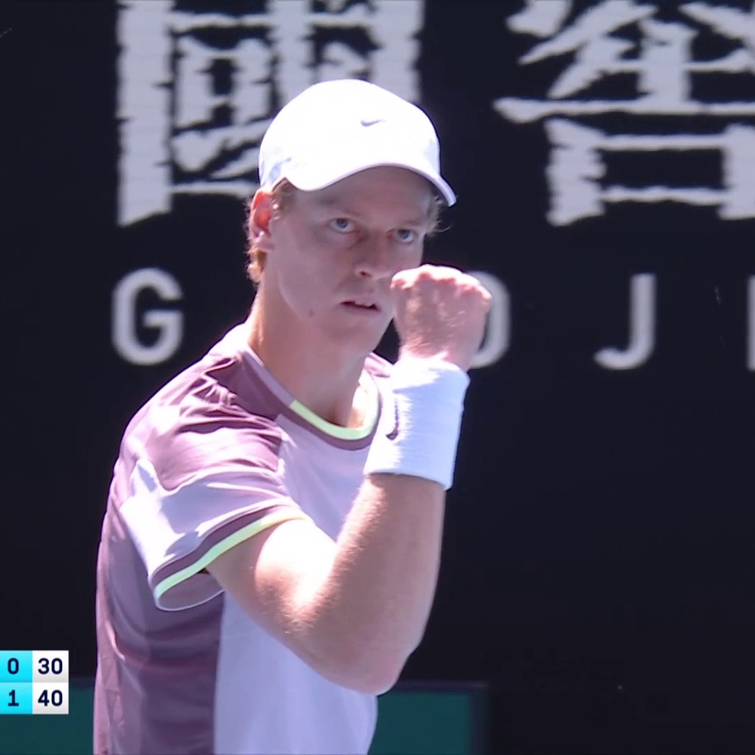 Così, senza paura. #EurosportTennis #AusOpen #Sinner #Djokovic