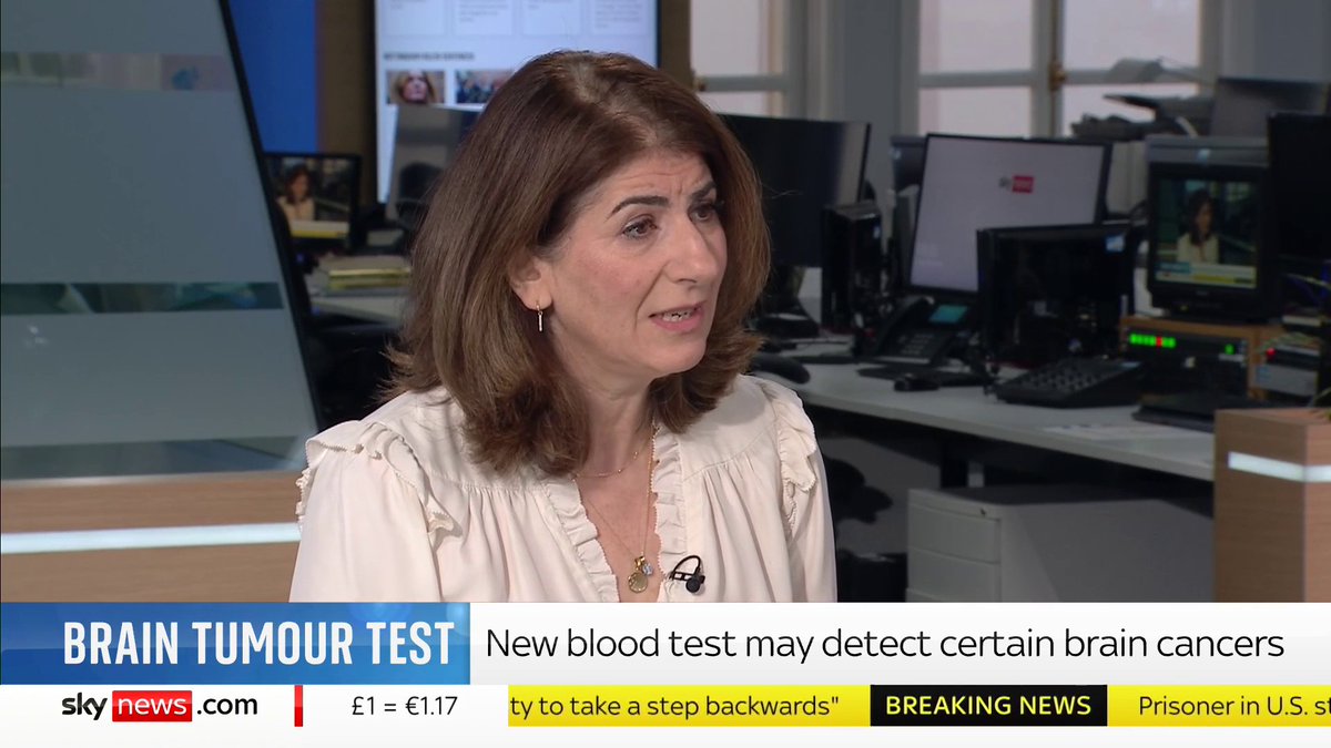 UK scientists are to carry out studies on a new "breakthrough" blood test which could be used to detect certain types of brain cancer. CEO of the Brain Tumour Charity Dr Michele Afif talks about the impact this would have. More: 📺 Sky 501, Virgin 602